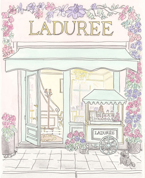 laduree paris patisserie wall art fine art print shell sherree