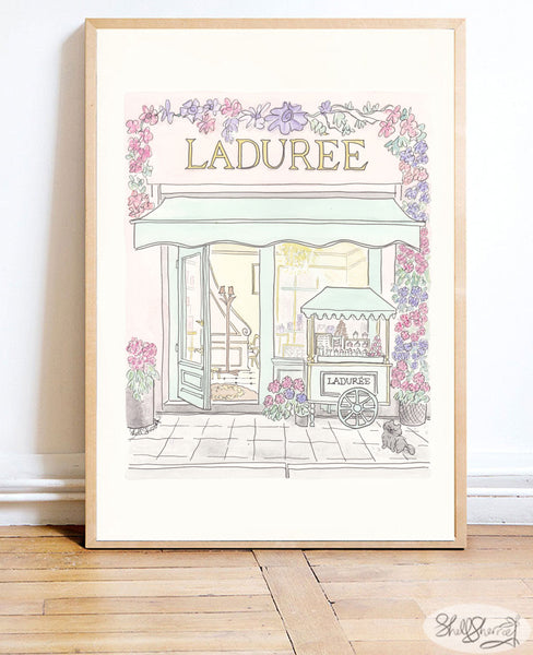 laduree paris patisserie wall art fine art print shell sherree