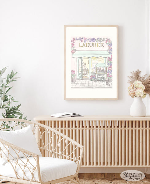 laduree paris patisserie wall art fine art print shell sherree