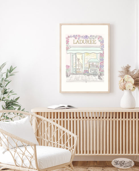 laduree paris patisserie wall art fine art print shell sherree