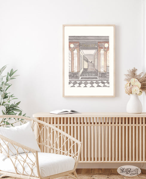 paris decor staircase in Galerie Vero-Dodat illustration Shell Sherree