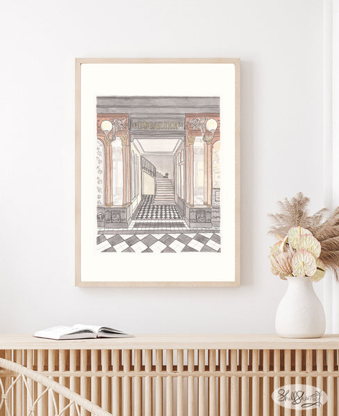 paris decor staircase in Galerie Vero-Dodat illustration Shell Sherree