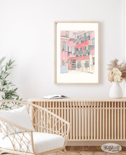 italy painting wall art venice print villas melon by shell sherree