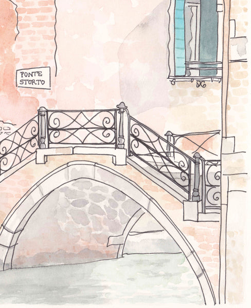venice ponte storto italy wall art by shell sherree