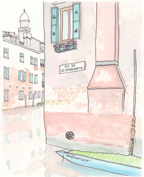 Morning Muneghete Venice Italy wall art print by Shell Sherree