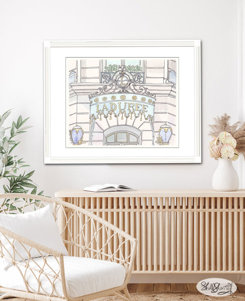 paris patisserie print laduree illustration shellsherree