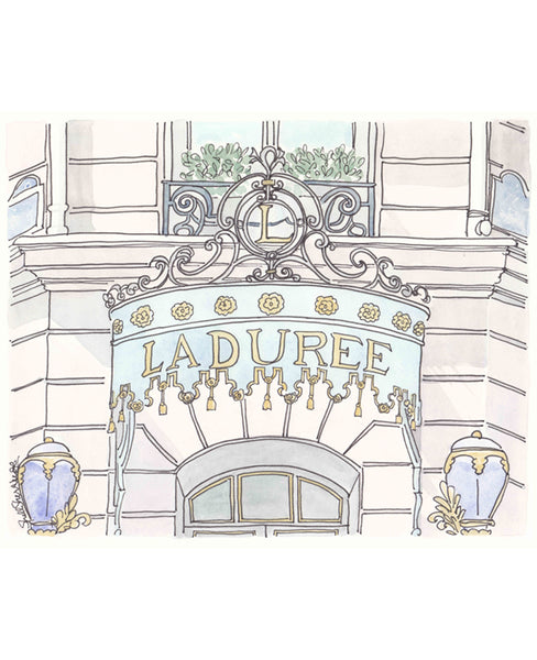paris patisserie print laduree illustration shellsherree