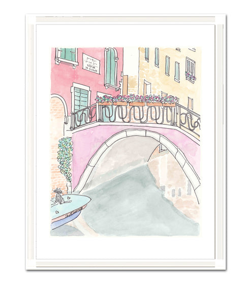 venice italy art flower bridge ponte s crose by shellsherree