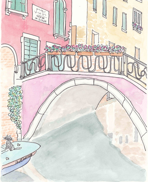 venice italy art flower bridge ponte s crose by shellsherree