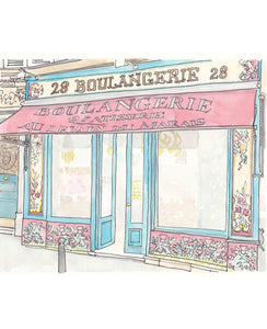 french bakery wall art paris print by shell sherree