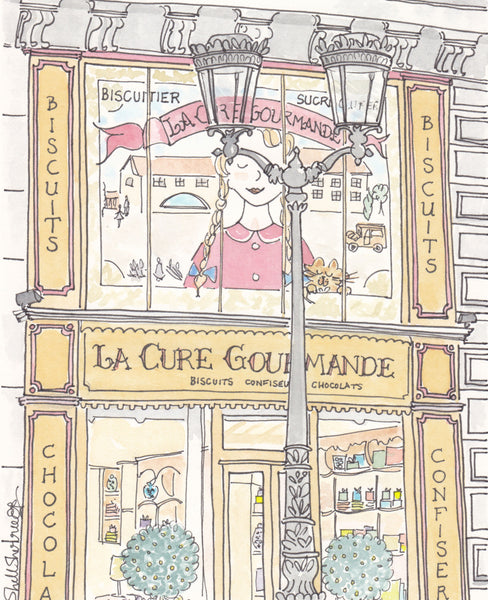 paris sweet shop la cure gourmande art print shellsherree