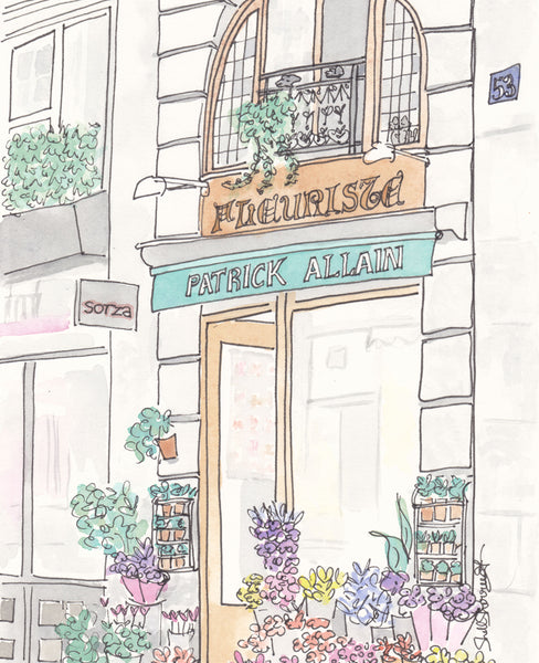 french flower shop wall art patrick allain by shellsherree