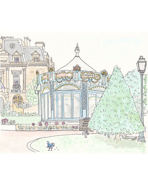 paris carousel wall art Nogent by shell sherree