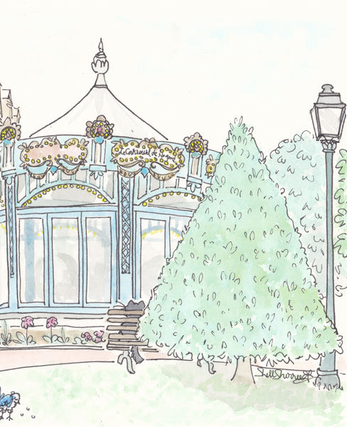 paris carousel wall art Nogent by shell sherree