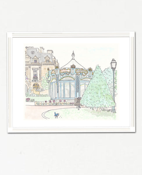 french paris carousel wall art Nogent by shell sherree