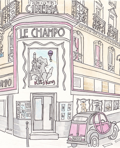 french movie art paris cinema illustration by shell sherree