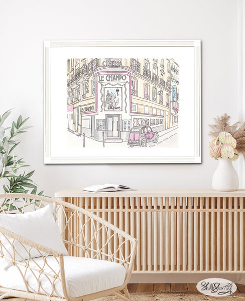 french movie art paris cinema illustration by shell sherree