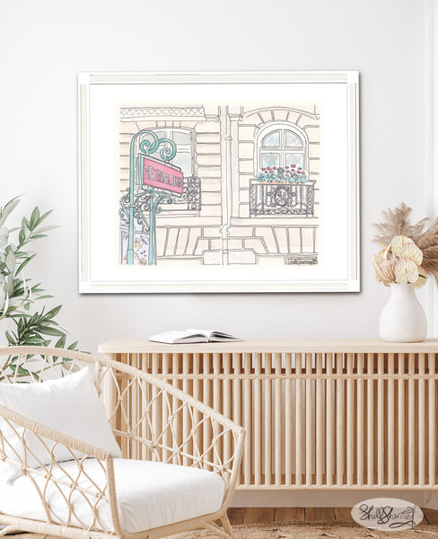 Paris Metro Apartment Building art print by Shell Sherree