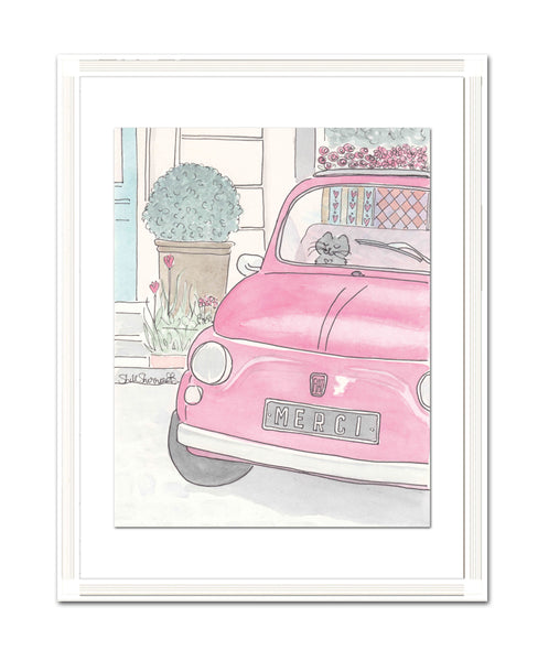 merci paris cute red car print shellsherree