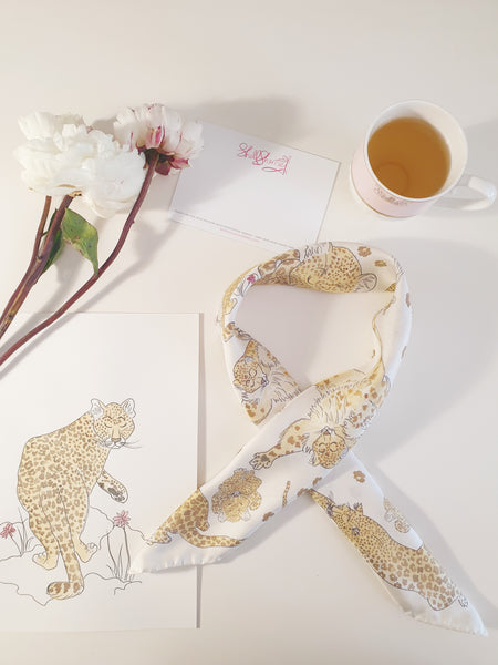 leopard silk scarf by shell sherree