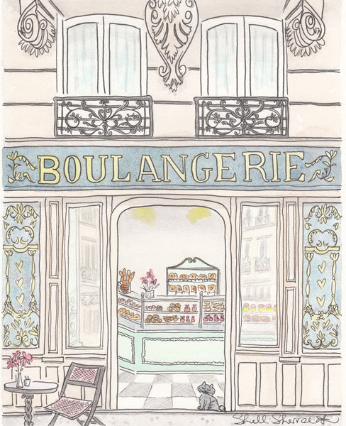 french boulangerie fine art print by shell sherree