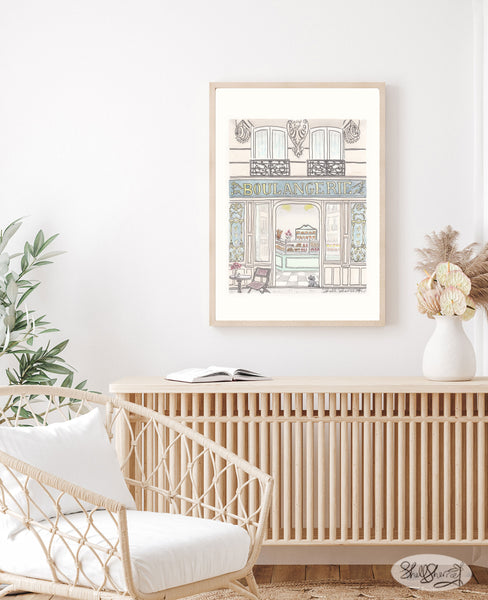 french wall art decor boulangerie print by shell sherree