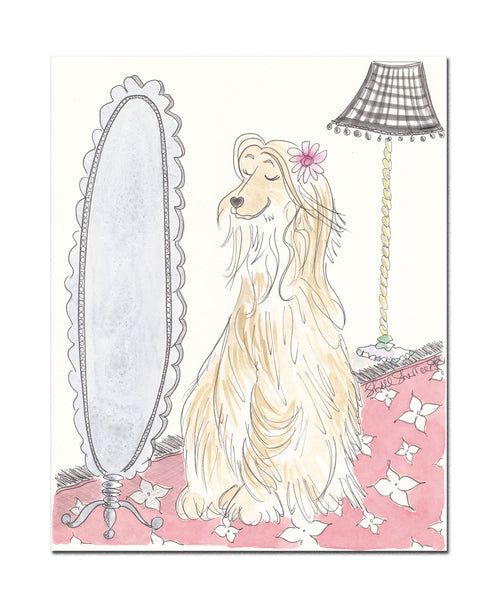 Ally the Afghan is Always Alluring art print by shell sherree
