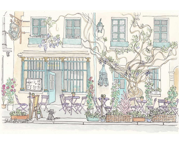 au vieux paris d'arcole Paris cafe art by shell sherree