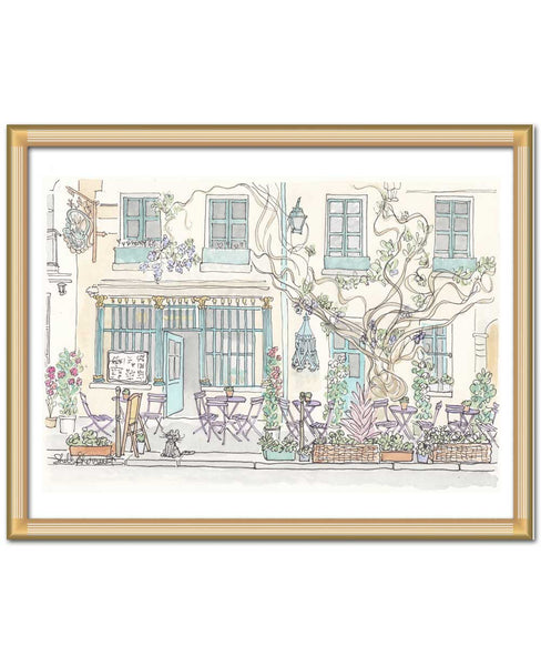 au vieux paris d'arcole Paris cafe art by shell sherree
