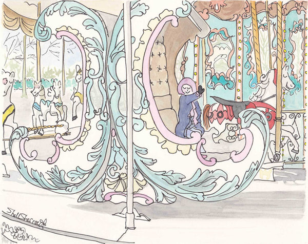 carousel paris tuileries art print by shell sherree