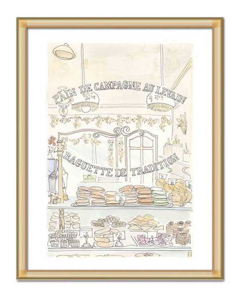 paris bakery pain de campagne au levain art by shell sherree