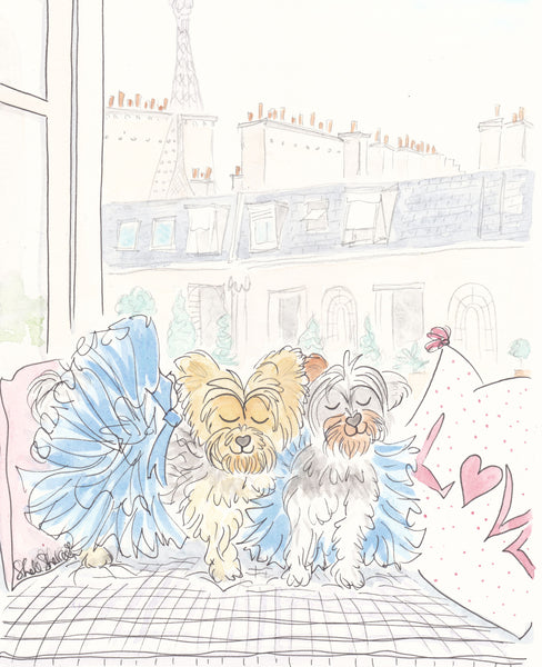 custom pet and portrait illustration art by shell sherree