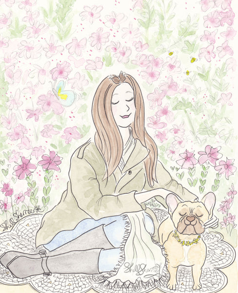 custom pet and portrait illustration art by shell sherree