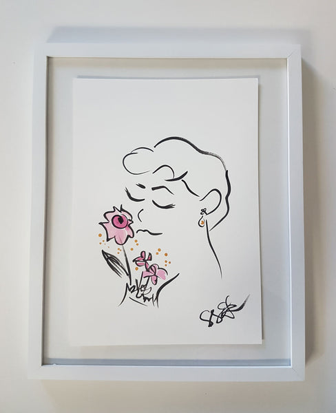 original artwork audrey and roses by shell sherree