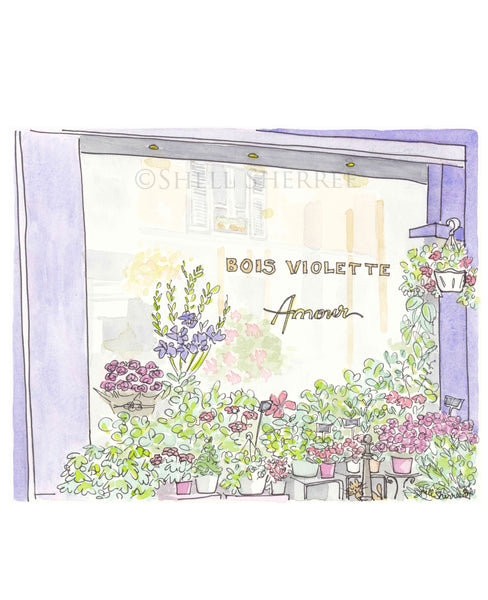 french flower shop paris bois violette art by shell sherree