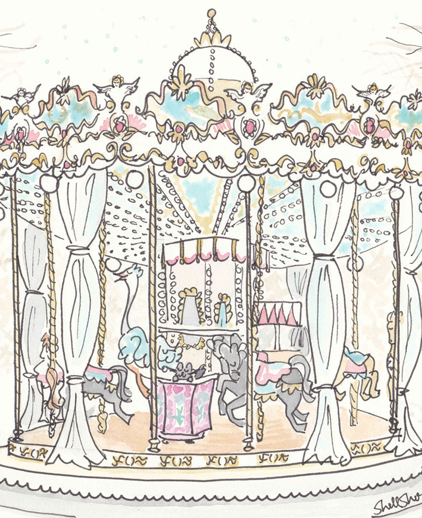 Flatsy Carousel Carousel Drawing