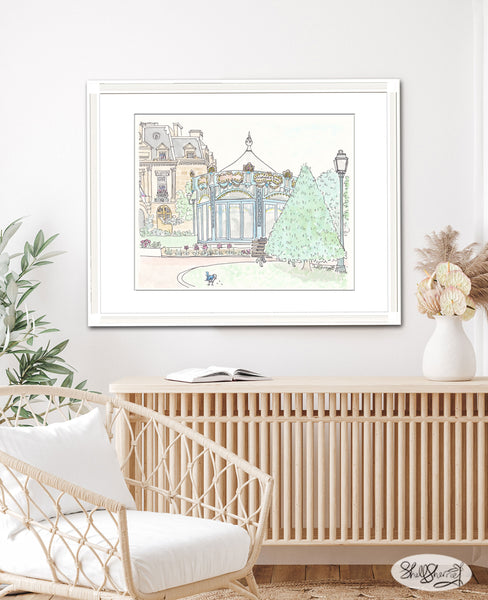 french paris carousel wall art Nogent by shell sherree