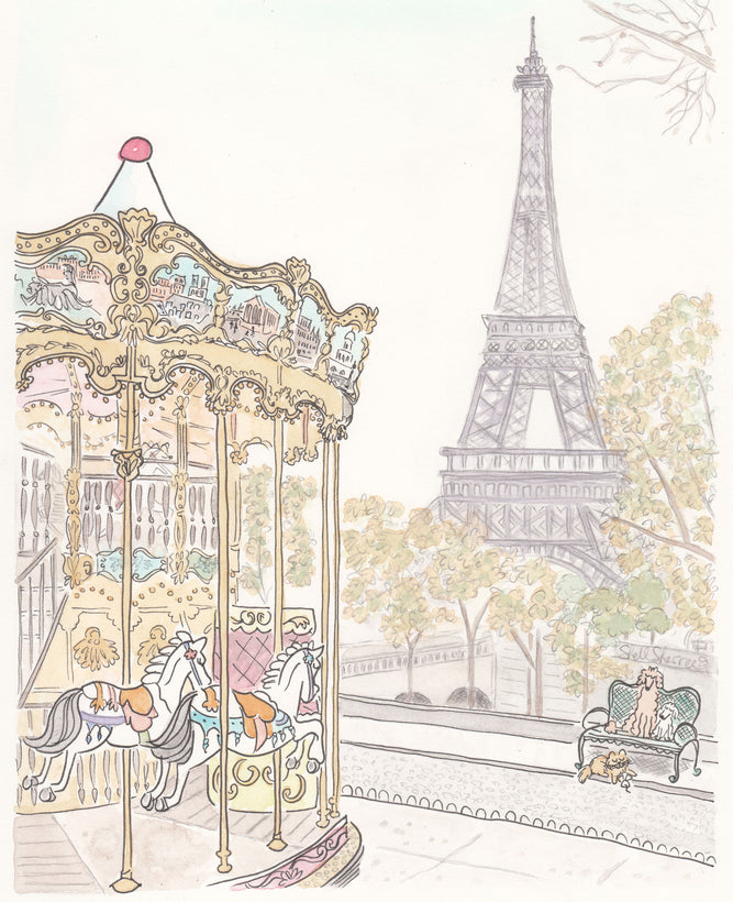 Paris Carousel Art Prints