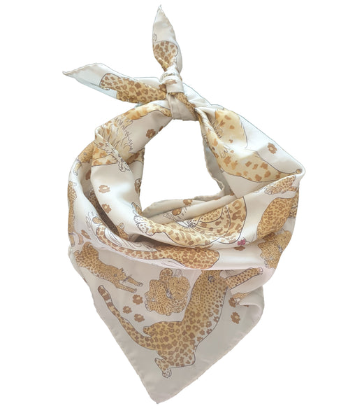 leopard scarf pure silk luxury scarf by shell sherree