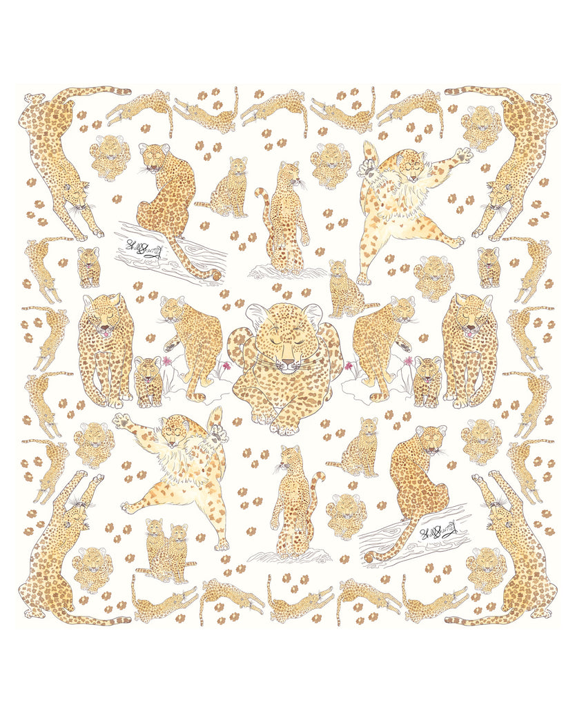 Luxurious Soft Silk Scarf. Vibrant Animal Print Design. 
